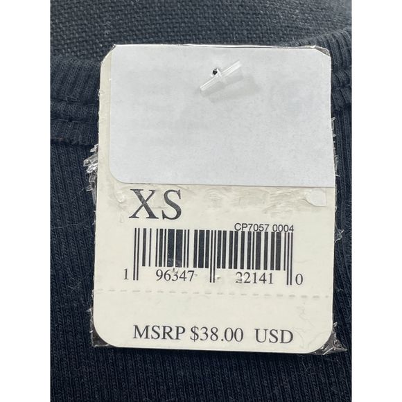 Free People Women's Gold Valley Rib Racerback Tank - Black XS - Picture 4 of 6